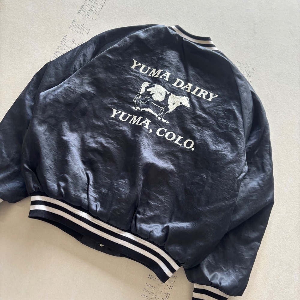Vintage King Louie Yuma Dairy Satin Bomber‎ Jacket